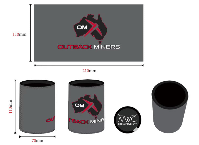 Outback Miners Stubby Coolers